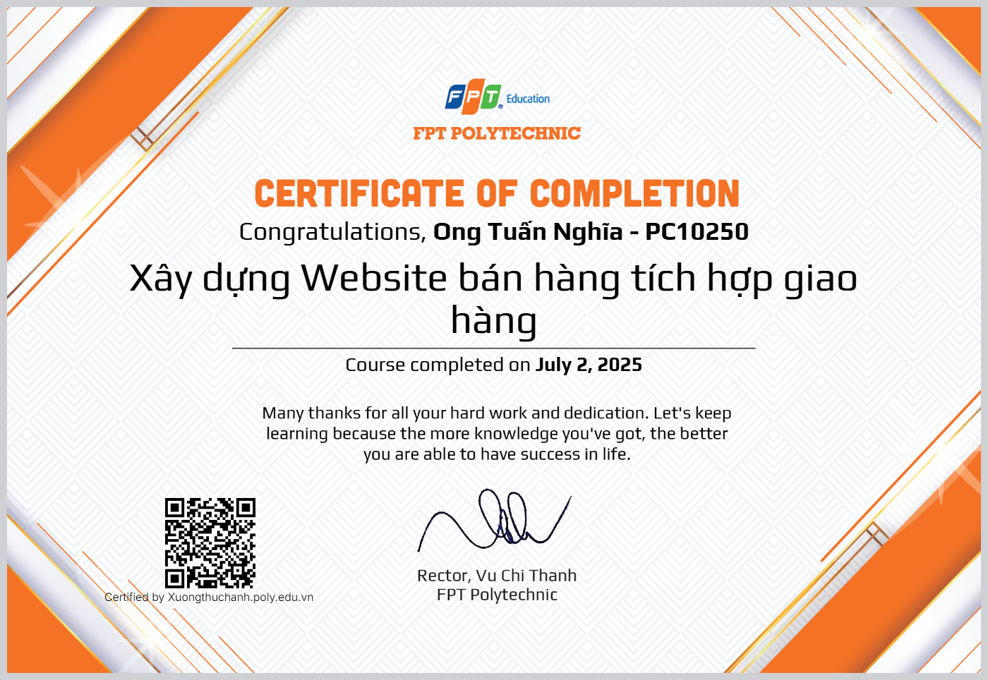 Screenshot dự án Website bán hàng